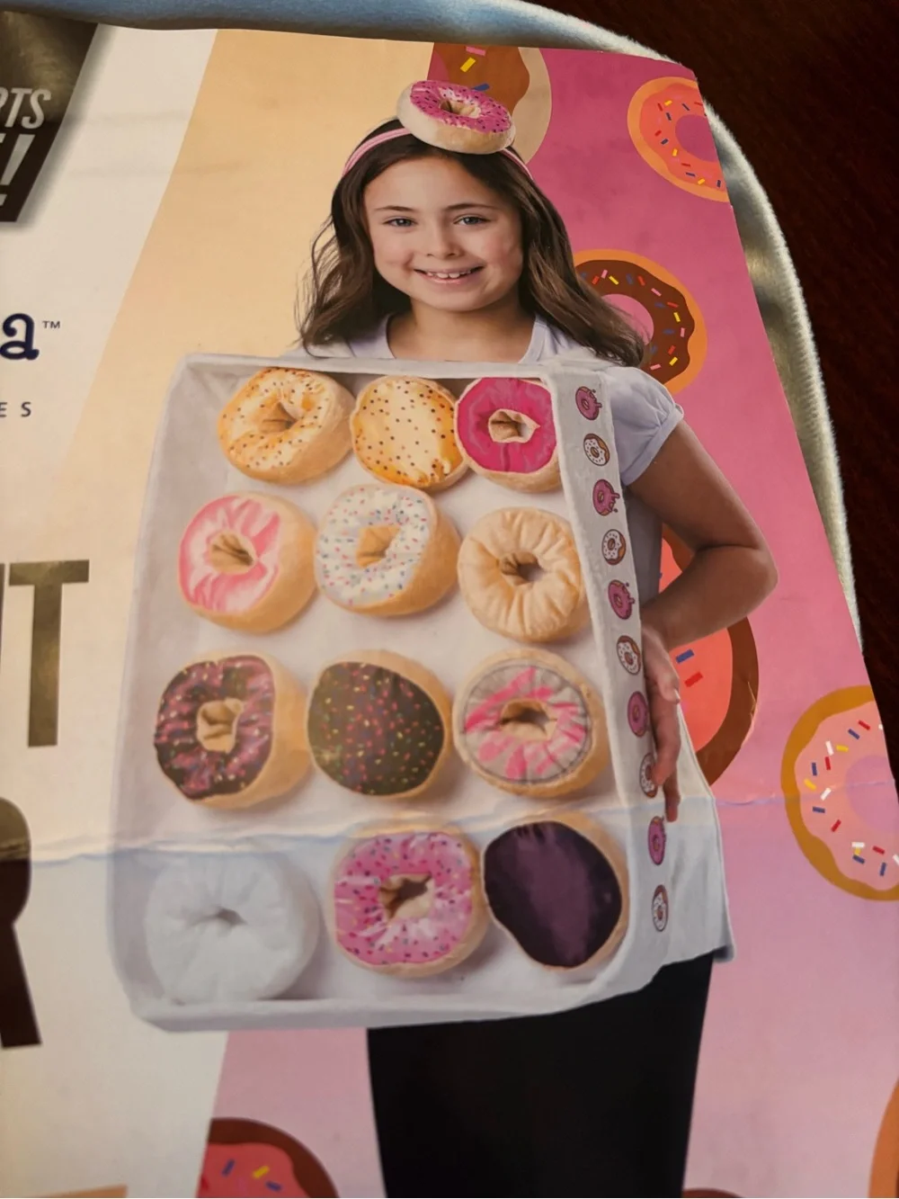 Kids Halloween Doughnut Vendor Costume Adjustable One Size With Headland 🎃